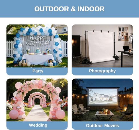 Backdrop Stand 6.5x10FT Photo Background Stand Kit with Carrying Bag and 3 Clamps for Photo Video Shooting, Babyshower, Party (6.5ft x 10ft) in Saudi Arabia