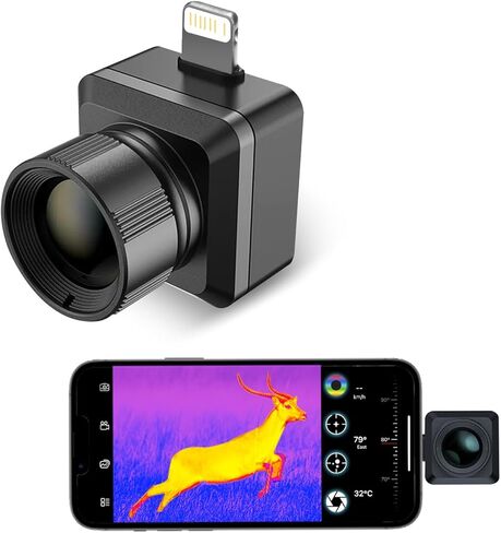 InfiRay T2 Pro Thermal Monocular for iPhone, Outdoor Night Vision Monocular, 25Hz Frame Rate, 13mm Focal Length, 13.6X10.2 FOV, Hot Spot Tracking in Saudi Arabia