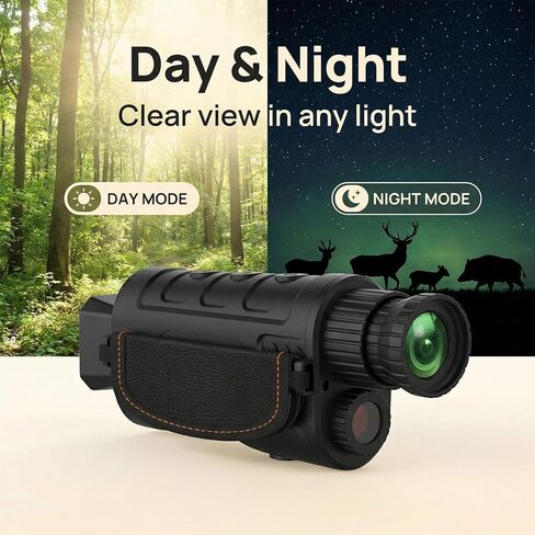 Night Vision Monocular Full HD1080P Video Long Distance Infrared Night Vision Goggles Binoculars for Hunting, Camping, Travel, Surveillance 8GB Inside in Saudi Arabia