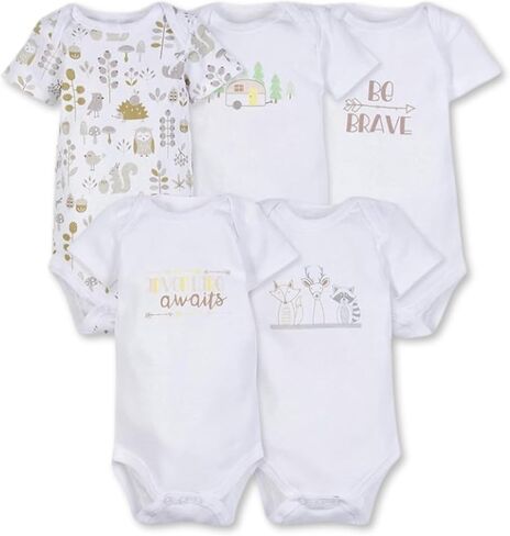 Miracle Blanket 5-Pack Outfit Set for Baby Boy, Girl, or Gender Neutral - Solid Color Bodysuit Pack for Infants and Newborns (Boy, 3-6 Months) in Saudi Arabia