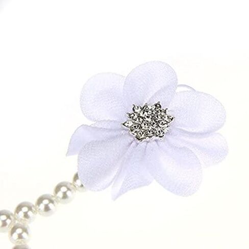 Baby Girl Foot Flower Shoes Barefoot Sandals Pearl Chiffon in Saudi Arabia