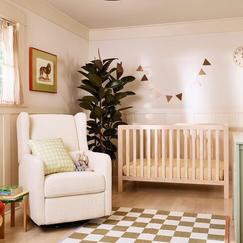 DaVinci Carter's Colby Low-Profile 4-in-1 Baby Crib, Washed Natural | GREENGUARD Gold Certified, Converts to Toddler Bed, Daybed & Full-Size Bed, 4 Adjustable Mattress Heights - Easy to Assemble in Kuwait