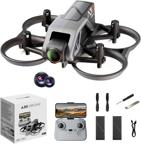 Drone with HD Camera for Beginners, One Key Takeoff/Landing, Altitude Hold, Headless Mode, 3D Flips, Trajectory Flight, 3 Speed Modes, Easy to Fly for Beginners Adults, Aerial Photography Mini Drone, Lightweight Portable Small Quadcopter for Outdoor Trave in Saudi Arabia