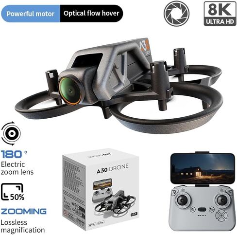 Drone with HD Camera for Beginners, One Key Takeoff/Landing, Altitude Hold, Headless Mode, 3D Flips, Trajectory Flight, 3 Speed Modes, Easy to Fly for Beginners Adults, Aerial Photography Mini Drone, Lightweight Portable Small Quadcopter for Outdoor Trave in Saudi Arabia