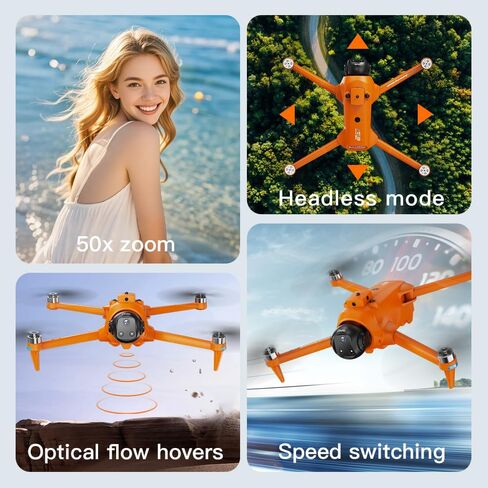 AE20 GPS Drone with 4K Camera for Adults, 5G RC Drones with 4.5" HD Screen | GPS Follow & Auto Return, Long Range Transmission, 60 Mins Flight Time, Foldable Drone with Brushless Motor, Under 249g in Kuwait