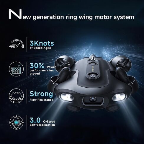 QYSEA FIFISH E-E200A Underwater ROV with Robotic Arm, Integrated mini-DVL for Precise Navigation, 10,000lm, 1/1.8" Sensor, Includes Energy Station & Robotic Arm, Industrial Inspection & Search Rescue, 660ft Dive in Saudi Arabia
