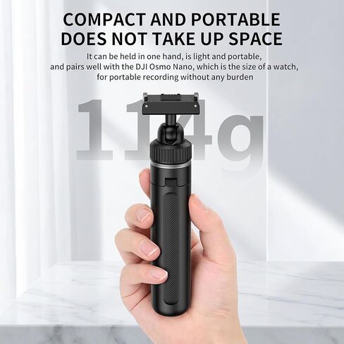 Magnetic Quick-Release Extension Tripod for DJI Osmo Action 6 and Nano, Aluminum Alloy, 15.7" Extendable Pole, Black, with Anti-Slip Silicone Foot Pads in Kuwait
