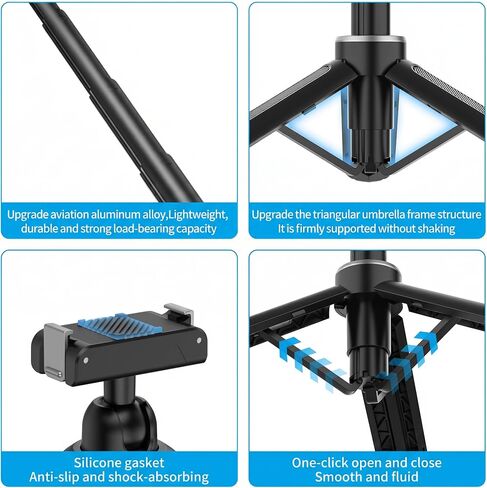 Magnetic Quick-Release Extension Tripod for DJI Osmo Action 6 and Nano, Aluminum Alloy, 15.7" Extendable Pole, Black, with Anti-Slip Silicone Foot Pads in Kuwait