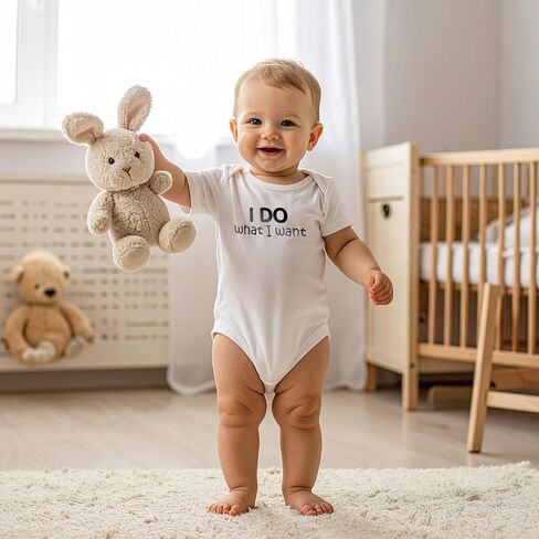 Printique Organic Cotton Baby Onesie - Infant Bodysuit, Soft Breathable Newborn Outfit, Unisex Baby Clothes, Snap Closure in Saudi Arabia