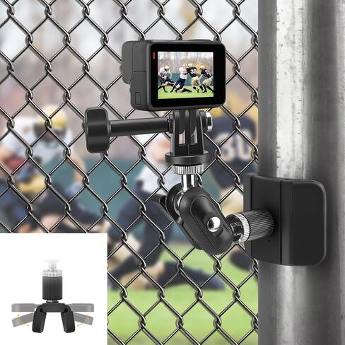 Magnetic Camera Fence Mount for Sports Recording, Universal Pole Mount fits for GoPro Insta360 X5 Mevo Camera, Flexible Fold Magnet Base for Flat & Curved Surfaces, Gym & Training Video Mount in Kuwait