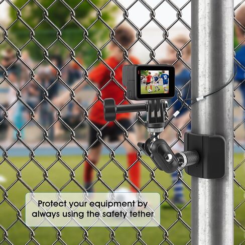 Magnetic Camera Fence Mount for Sports Recording, Universal Pole Mount fits for GoPro Insta360 X5 Mevo Camera, Flexible Fold Magnet Base for Flat & Curved Surfaces, Gym & Training Video Mount in Kuwait