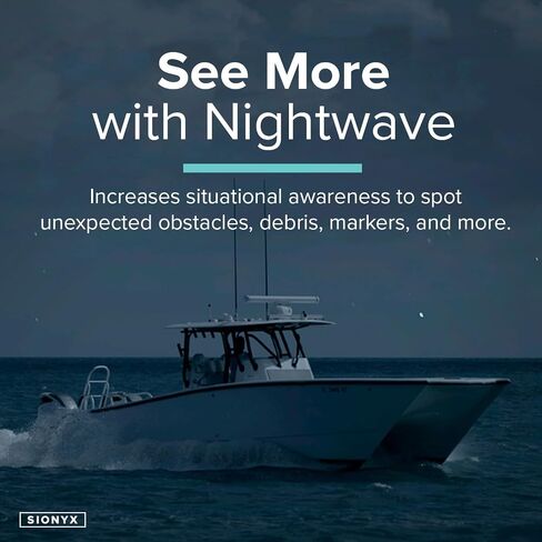 SiOnyx Nightwave Camera, Rugged Ultra-Low Light Color Night Vision Marine Boat Dome Camera with Vinyl Cover and Signature Series Lens Cloth | DIY Installation | Easy-to-Use App Connectivity in Saudi Arabia