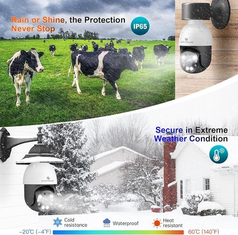 SYMYNELEC Light Bulb Security Camera Outdoor Waterproof 2.5K + 2K Solar Security Cameras Wireless Outdoor 2-Pack in Kuwait