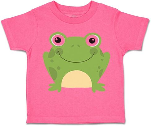 Toddler T-Shirt Green Smiling Frog Funny Cotton Reptiles Boy & Girl Clothes in Saudi Arabia