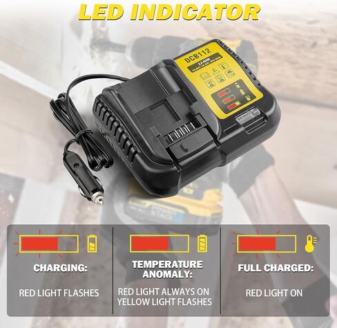 Car Charger for Dewalt 20V 60V Battery, 3.0A Replace for Dewalt Fast Battery Charger in Saudi Arabia