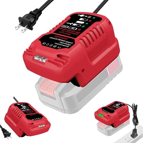 1701C-B Battery Charger Replacement for Bauer 20V, Rapid 2A Cordless Power Tool Battery Charger for Bauer 20V Hyper Max Battery(No Battery) | 2A Charger Replacement w/ LED Indicator for Bauer 20V Hyper Max Battery 1701C-B 1704C-B 1906C-B 2108C-B 2105C-B ( in Saudi Arabia