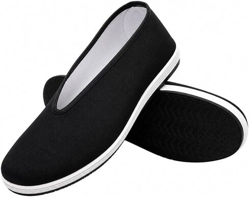 Tai Chi Shoes for Men Women, Kung Fu Canvas Slippers Martial Arts Sneakers | Chinese Traditional Shose Lightweight Breathable Slip-On Loafers Shoes for Indoor Outdoor Training and Practice in Saudi Arabia