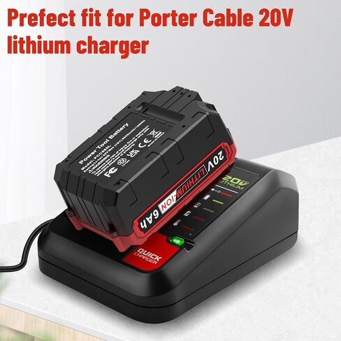 Labtec PCC685L 20 فولت 6000 مللي أمبير بطارية ليثيوم بديلة لكابل بورتر 18 فولت ~ 20 فولت ماكس بطارية PCC685L PCC685LP PCC680L PCC682L PCCK602L2 PCC600 PCC640 أدوات كهربائية لاسلكية (غير مناسبة لسلسلة PC18B) حزمة واحدة in Kuwait