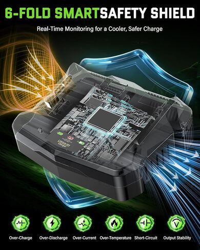 24V Dual Port Fast Charger Replacement for Greenworks 24V Battery Charger CAG812 CAG80009 2938202 2961702, Simultaneous Rapid Charger Fits Greenworks 24V Batteries BAG724 BAG70001 LB24A050 in Kuwait