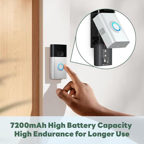 4 Pack 7200mAh High Endurance Replacement Battery for Ring-Doorbell 2/3/4/3plus, Stick Up Cam/Spotlight Cam/Peephole Cam Camera, Upgraded Li-ion Rechargeable Camera Battery in Kuwait