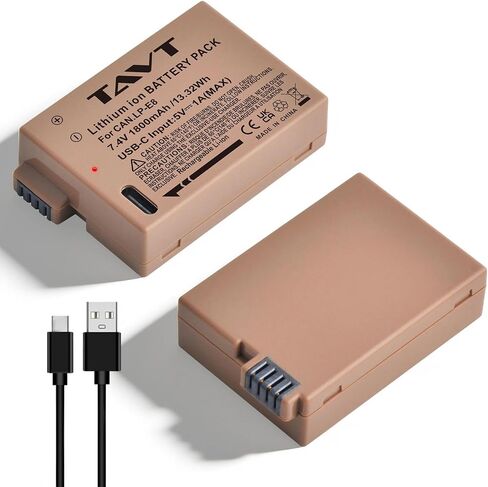 2Pcs LP-E8 USB-C Rechargerable Battery, for Canon LP-E8 LC-E8E Canon Rebel T3i,T2i,T4i,T5i,EOS 600D,550D,650D,700D,Kiss X5,X4,Kiss X6 Cameras in Saudi Arabia