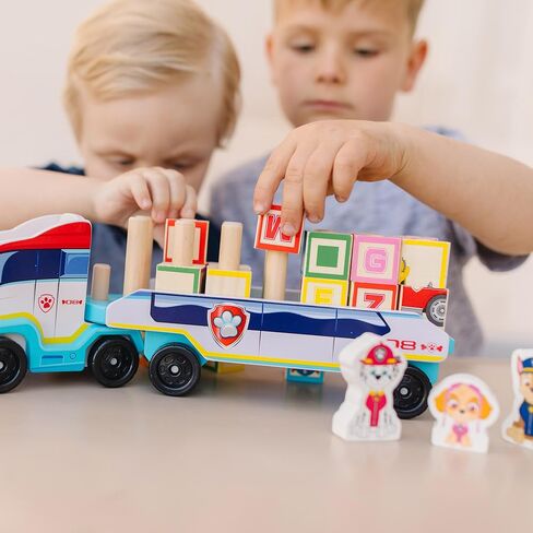 Melissa & Doug PAW Patrol Wooden ABC Block Truck (33 Pieces) in Saudi Arabia