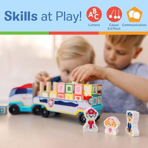 Melissa & Doug PAW Patrol Wooden ABC Block Truck (33 Pieces) in Saudi Arabia