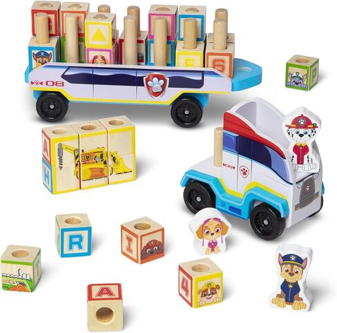Melissa & Doug PAW Patrol Wooden ABC Block Truck (33 Pieces) in Saudi Arabia