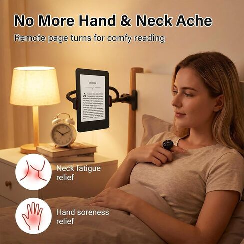 Designed for Kobo Remote Page Turner for Kobo Ereader Wireless Clicker | Remote Ring Hands-Free Reading for Kobo Clara BW/Libra Colour/Clara Colour/Elipsa/Clara 2E/Libra 2/Sage, Slient Click in Bed in Saudi Arabia