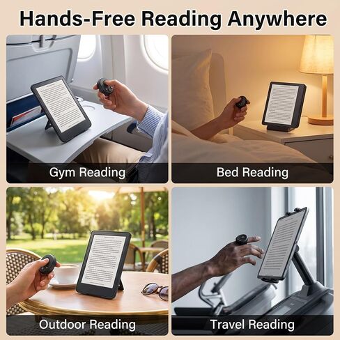 Designed for Kobo Remote Page Turner for Kobo Ereader Wireless Clicker | Remote Ring Hands-Free Reading for Kobo Clara BW/Libra Colour/Clara Colour/Elipsa/Clara 2E/Libra 2/Sage, Slient Click in Bed in Saudi Arabia