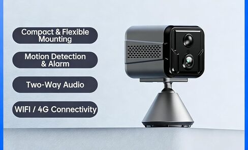 1080P HD Wireless Security Camera Dual Lens 125° Wide Angle Human Detection Rechargeable Battery Camera for Home Outdoor Pet Monitor, Support Multi-Device Sharing (Black) in Saudi Arabia