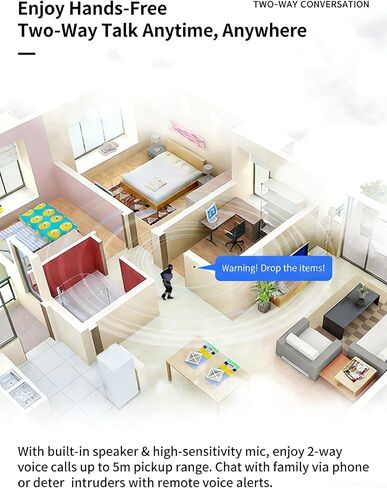 1080P HD Wireless Security Camera Dual Lens 125° Wide Angle Human Detection Rechargeable Battery Camera for Home Outdoor Pet Monitor, Support Multi-Device Sharing (Black) in Saudi Arabia