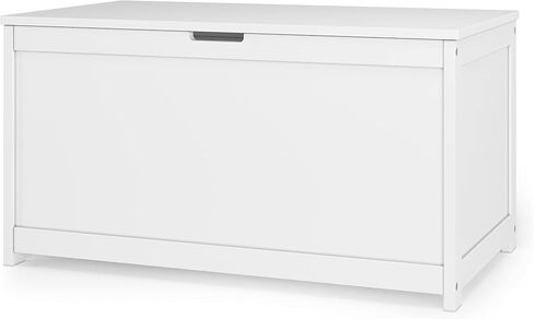 Child Craft Harmony 33" Wood Toy Box, Large Toy Chest Storage Organizer, Soft Close Safety Hinges, Ventilation Hole, 6 Cubic Ft Capacity, Kids Playroom Nursery Bedroom Storage Chest (Matte White) in Kuwait