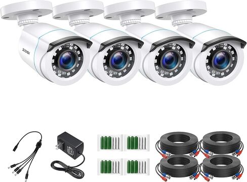 ZOSI C186 5MP Security PoE Camera, Wired Audio Bullet IP Camera in Kuwait