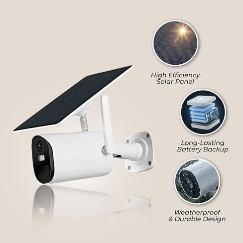 Solace 4G Portable Solar Powered LTE Camera - Outdoor Weatherproof Boat Security Device with 4k Video - AI Motion Detection - Security Camera with (5-7) Day Battery Backup Without Wi-Fi in Saudi Arabia