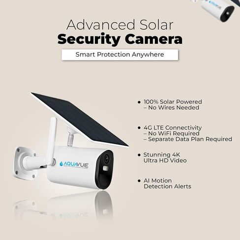 Solace 4G Portable Solar Powered LTE Camera - Outdoor Weatherproof Boat Security Device with 4k Video - AI Motion Detection - Security Camera with (5-7) Day Battery Backup Without Wi-Fi in Saudi Arabia