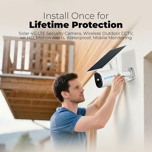 Solace 4G Portable Solar Powered LTE Camera - Outdoor Weatherproof Boat Security Device with 4k Video - AI Motion Detection - Security Camera with (5-7) Day Battery Backup Without Wi-Fi in Saudi Arabia