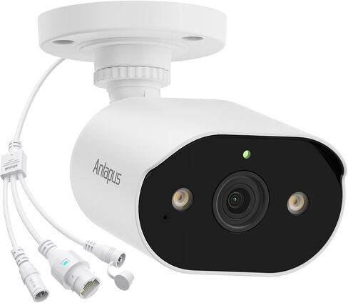 Anlapus 2 x 3MP Add-on PoE Bullet Camera, Color Night Vision, Two-Way Audio | Spotlight & Siren, Two-Way Talk, AI Person Vehicle Detection, IP66 Outdoor Indoor, Only Works with Our NVR in Saudi Arabia