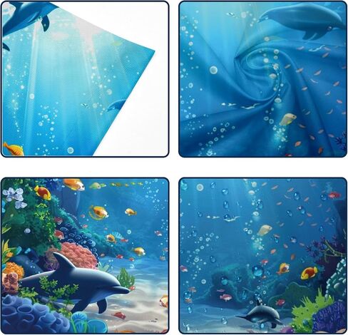 ANGSYLTH 4 Pcs 2x2 Feet Fluorescent Ceiling Light Covers | Magnetic Light Covers for Classroom, Office, Hospitals, Home (Underwater World) in Saudi Arabia