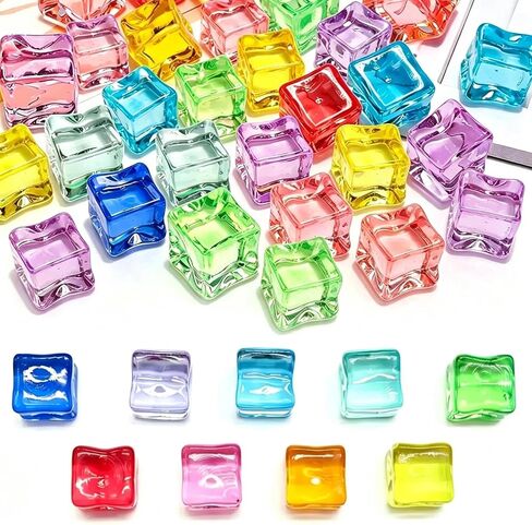 Transparent Acrylic Imitation Ice Cube Decoration, Table Vase Filler, DIY | Made of acrylic, DIY accessories, 0.6-inch curved blocks, easy to clean, reusable, vase decorations, transparency in Saudi Arabia
