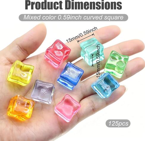 Transparent Acrylic Imitation Ice Cube Decoration, Table Vase Filler, DIY | Made of acrylic, DIY accessories, 0.6-inch curved blocks, easy to clean, reusable, vase decorations, transparency in Saudi Arabia