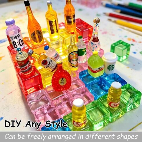 Transparent Acrylic Imitation Ice Cube Decoration, Table Vase Filler, DIY | Made of acrylic, DIY accessories, 0.6-inch curved blocks, easy to clean, reusable, vase decorations, transparency in Saudi Arabia
