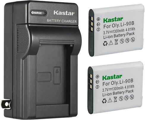 Kastar 3-Pack Battery and AC Wall Charger Replacement for Olympus Stylus SP-100 IHS, Stylus SP-100EE, Stylus TG-1, Stylus TG-1 iHS, Stylus TG-2 iHS, Stylus TG-2, Stylus TG-3, Stylus TG-4 Cameras in Saudi Arabia