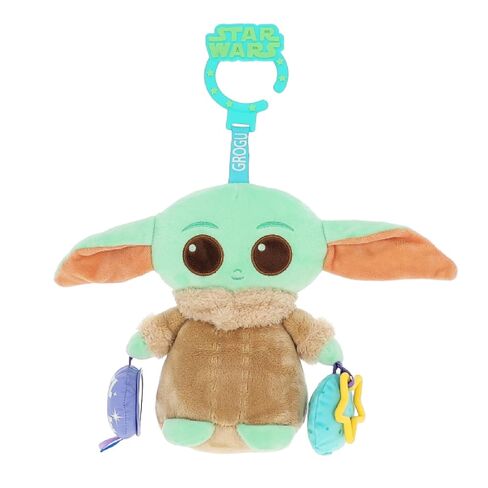 Kids Preferred Star Wars: THE Mandalorian Grogu On the Go Activity Toy - with Teether, Crinkle, Squeaker, Mirror and Travel Clip, Sensory Toy, for Ages 0+ in Saudi Arabia
