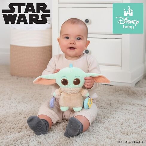 Kids Preferred Star Wars: THE Mandalorian Grogu On the Go Activity Toy - with Teether, Crinkle, Squeaker, Mirror and Travel Clip, Sensory Toy, for Ages 0+ in Saudi Arabia
