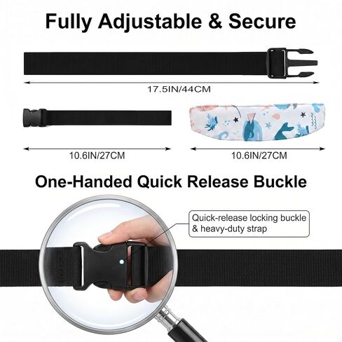 3 Pcs Baby Car Seat Head Support, Toddler Neck Relief & Sleep Positioner Band, Adjustable Stroller Headrest Strap with Premium Soft Cotton, Universal Fit Auto Seat Accessories for Kids in Saudi Arabia
