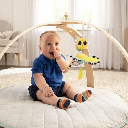 Lamaze Buzzy the Bee Clip-On Car Seat and Stroller Toy for Babies | Crinkle And Sensory Toy, Travel Toy For Car, Infant Toy, Ages 0 Months And Up, Clip-On Design For Strollers And Car Seats in Saudi Arabia