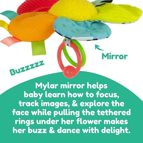 Lamaze Buzzy the Bee Clip-On Car Seat and Stroller Toy for Babies | Crinkle And Sensory Toy, Travel Toy For Car, Infant Toy, Ages 0 Months And Up, Clip-On Design For Strollers And Car Seats in Saudi Arabia