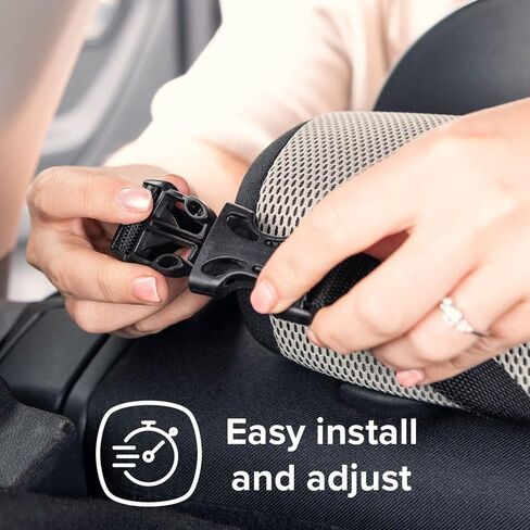 Diono Easy View Plus Baby Car Mirror with Light, Safety Car Seat Mirror for Rear Facing Infant with 360 Rotation, LED Night Light, Wide Crystal Clear View, Shatterproof, Crash Tested in Saudi Arabia