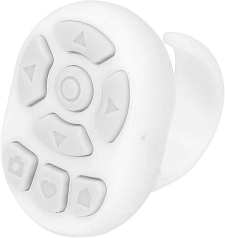 Diyeeni Bluetooth Page Turner for TikTok Scrolling Remote Control Phone Camera Shutter for Video Photo Music, Fingertip Controller for Tablet, HandsFree Page (White) in Saudi Arabia